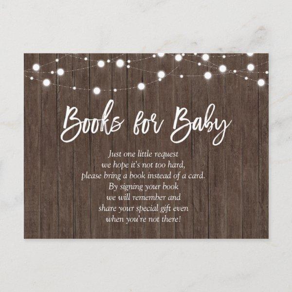 Baby is Brewing Rustic Baby Shower Books for Baby  Postcard