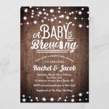 Baby is Brewing String Lights Rustic