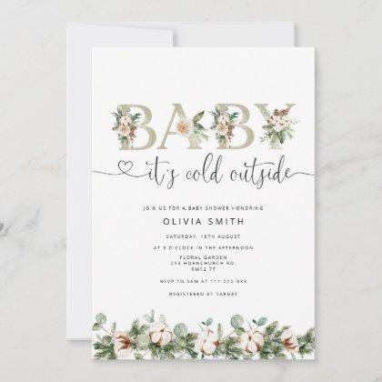 Baby its cold outside baby shower invitation