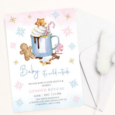 Baby it's cold outside Christmas Gender Reveal