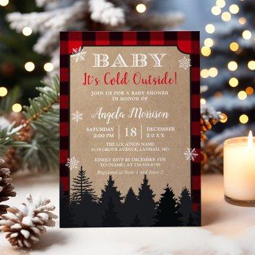 Baby Its Cold Outside Red Plaid