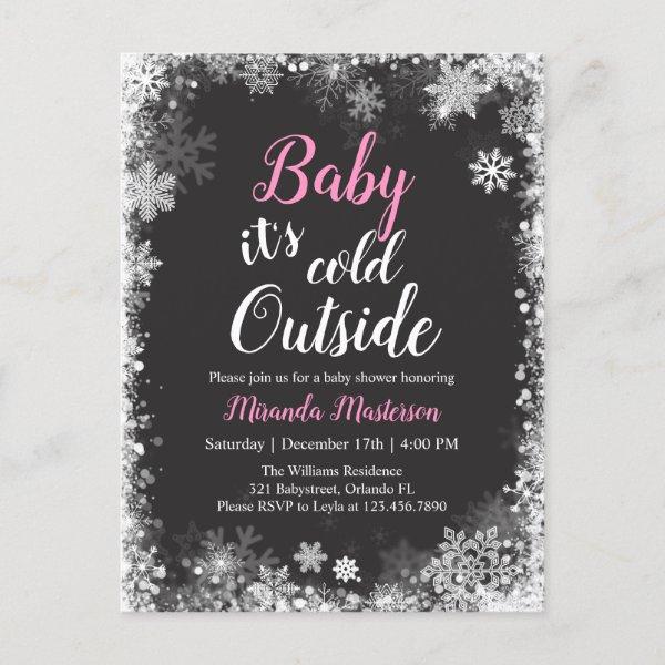 Baby it's Cold Outside Winter  Postcard