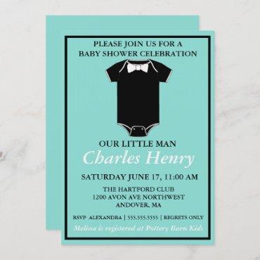 BABY Little Man Tuxedo Sprinkle Shower Party Invitation