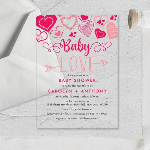 "Baby Love" Valentine's Day Baby Shower Acrylic