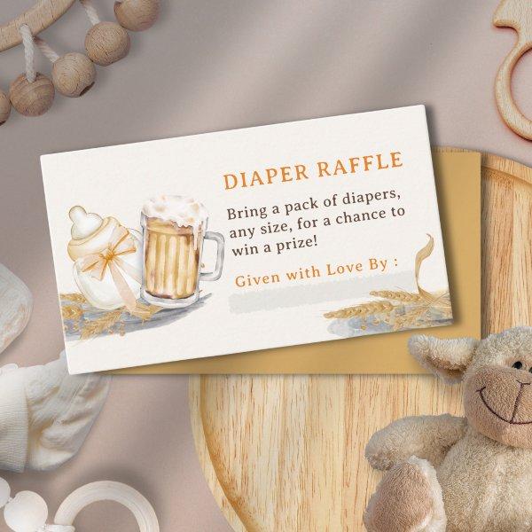 Baby Milk Bottle Beer Diaper Raffle Enclosure Card