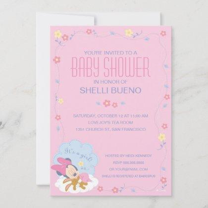 Baby Minnie Mouse Baby Shower Invitation