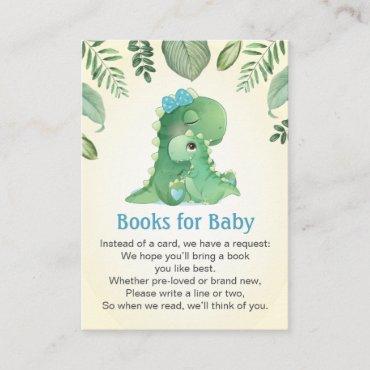 Baby Mommy Dinosaur Books for Baby Shower Sprinkle Enclosure Card