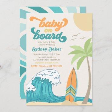 Baby on Board Baby Shower Invitation | Surf Baby