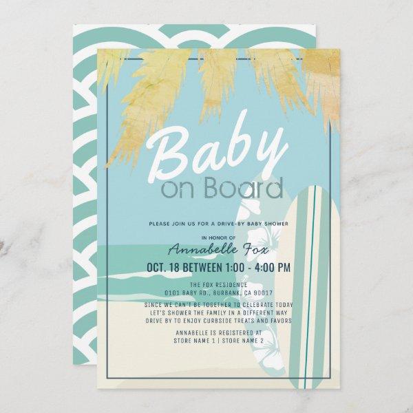 Baby on Board Beach Surf Boy Drive-by