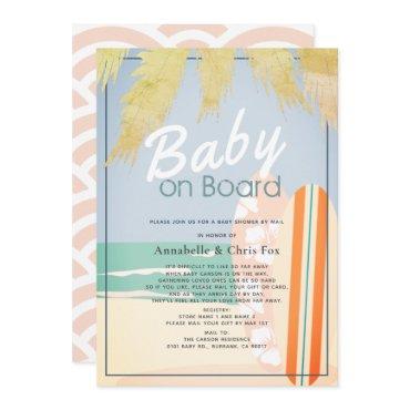 Baby on Board Beach Surf Girl Baby Shower by Mail