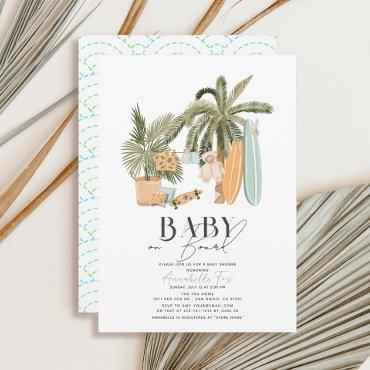 Baby on Board Palm Tree Surfboard
