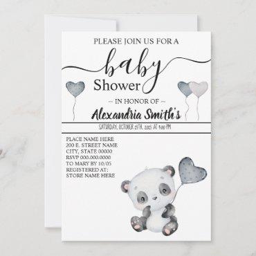 Baby Panda | Baby Shower Invitation