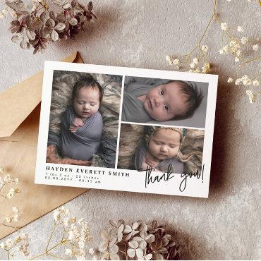 Baby Photo Collage New Baby Thank You Announcement