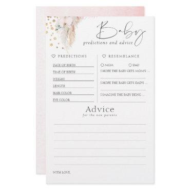 Baby Predictions and Advice Baby Shower Game