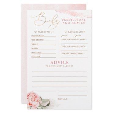 Baby Predictions and Advice Baby Shower Game