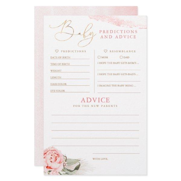 Baby Predictions and Advice Baby Shower Game