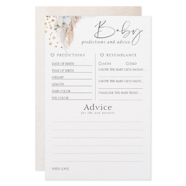 Baby Predictions and Advice Baby Shower Game