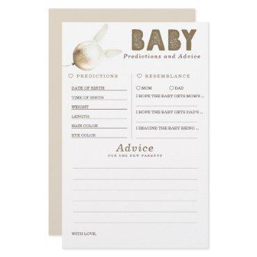 Baby Predictions and Advice Baby Shower Game