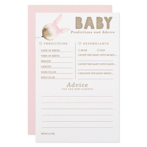 Baby Predictions and Advice Baby Shower Game
