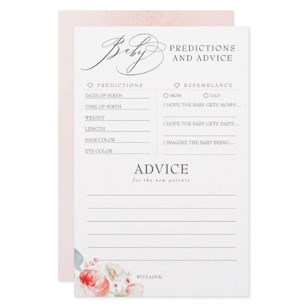 Baby Predictions and Advice Baby Shower Game