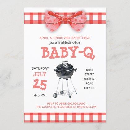 BABY-Q Baby Shower Barbeque BarbecueInvitation Invitation