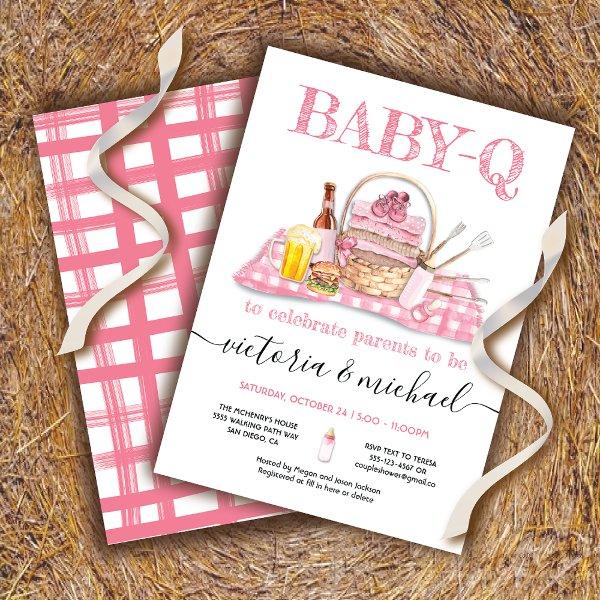 Baby Q Barbecue Shower Pink Picnic