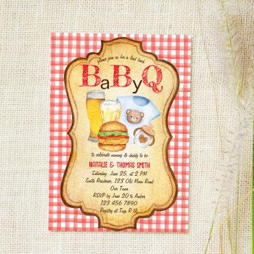 Baby Q BBQ barbecue red check