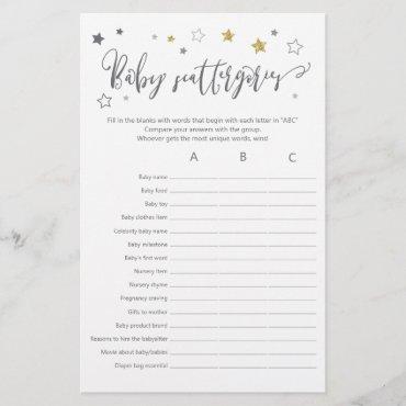 Baby Scattergories | ABC Baby Shower Game