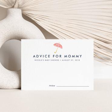 Baby Shower Advice Cards | Coral Umbrella