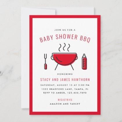 Baby Shower BBQ Couple's Shower Invitation
