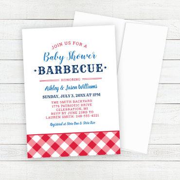Baby Shower BBQ Red White and Blue