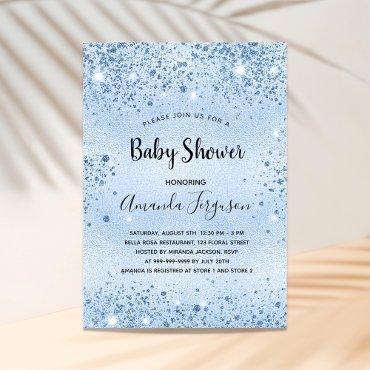 Baby Shower blue boy sparkles luxury