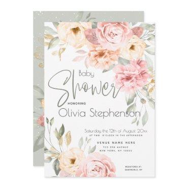 Baby Shower Blush Pink and Ivory Peonies