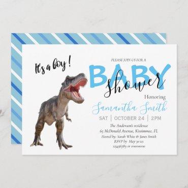 Baby Shower boy dinosaur Announcement