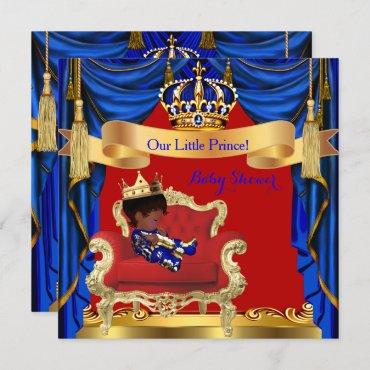 Baby Shower Boy Prince Royal Blue Red Ethnic