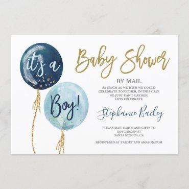 Baby shower by mail boy invitation