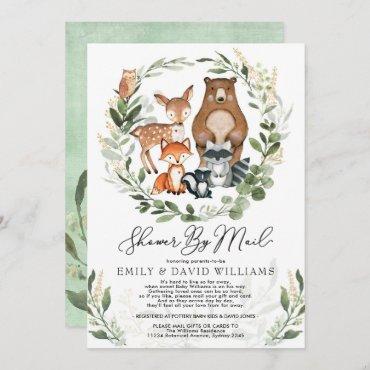 Baby Shower By Mail Greenery Woodland Animals Invitation