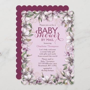 Baby Shower By Mail Magnolia Watercolor Floral