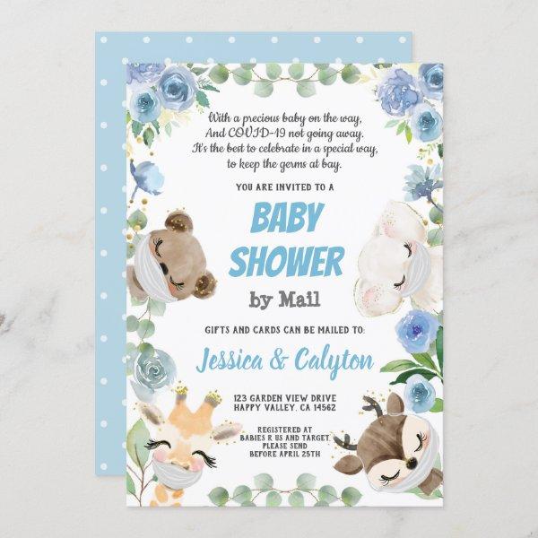 Baby Shower By Mail Woodland Animal Blue Rose