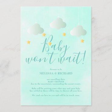 Baby Shower Cancellation Shower by Mail Neutral Invitation