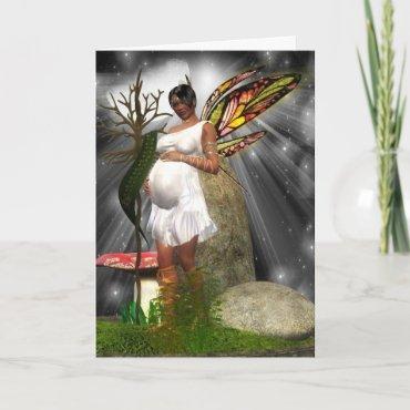 Baby Shower Card - African American Fairy