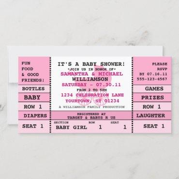Baby Shower Concert Ticket  Photo Card