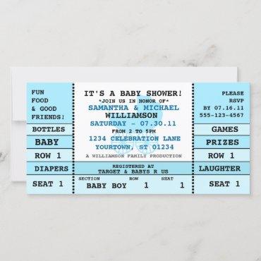 Baby Shower Concert Ticket Invitation Photo Card