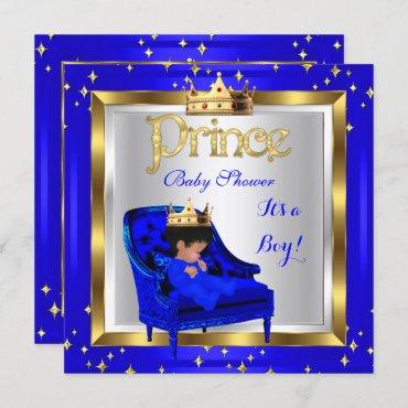 Baby Shower Cute Boy Prince Royal Blue Chair A