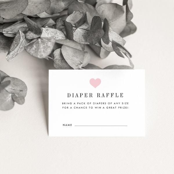 Baby Shower Diaper Raffle Ticket Cards | Blush