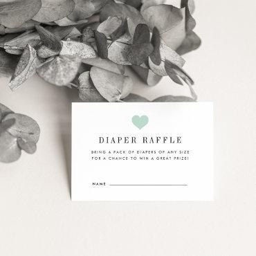 Baby Shower Diaper Raffle Ticket Cards | Mint