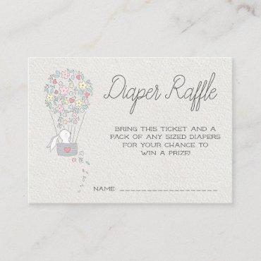 Baby Shower Diaper Raffle Tickets | Little Bunnies Enclosure Card