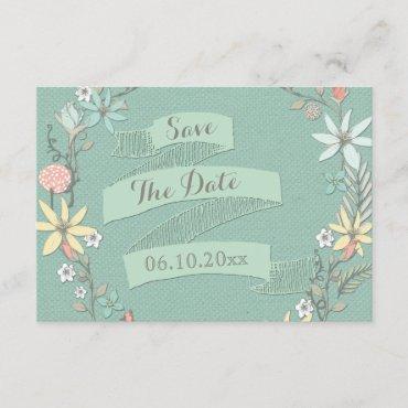 Baby Shower Floral Wreath Banner Save The Date