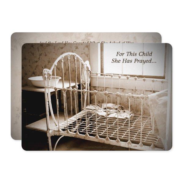 Baby Shower, For This Child She Has Prayed Vintage