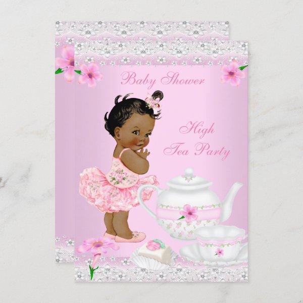 Baby Shower Girl Pink High Tea Party Ethnic